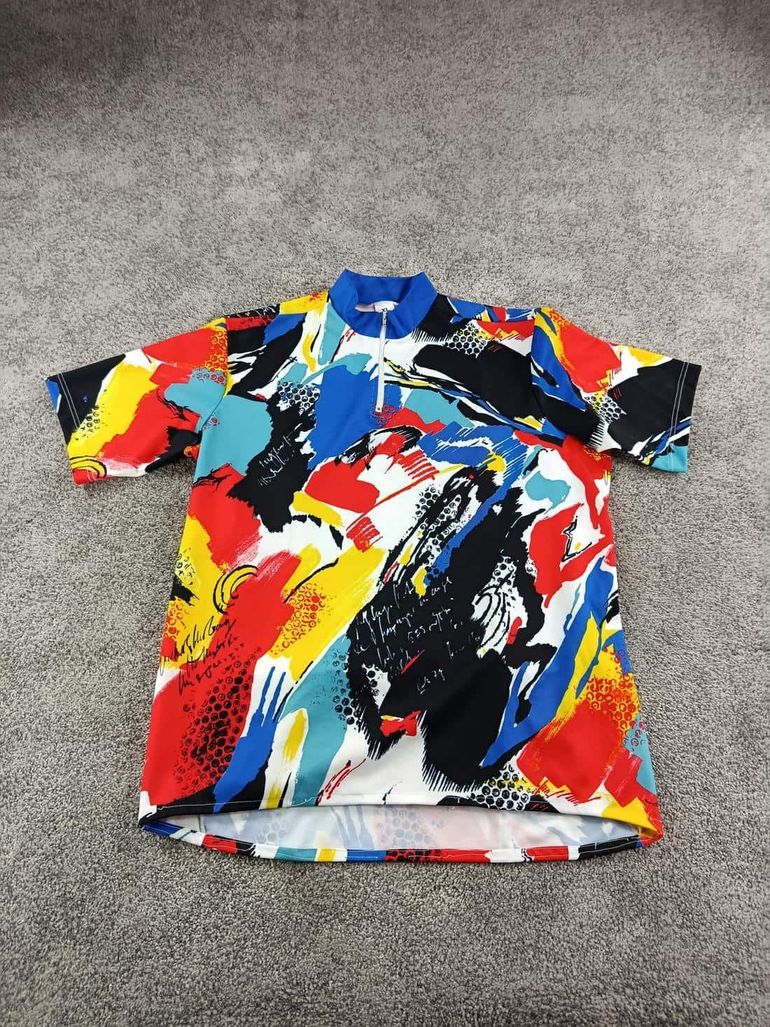 Used sans maillot velo homme taille xl -47 8042 cyclisme route respirant retro bike — image 1 of 7