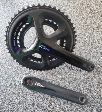 Used Shimano 105 Compact Crankset 50/34T bike