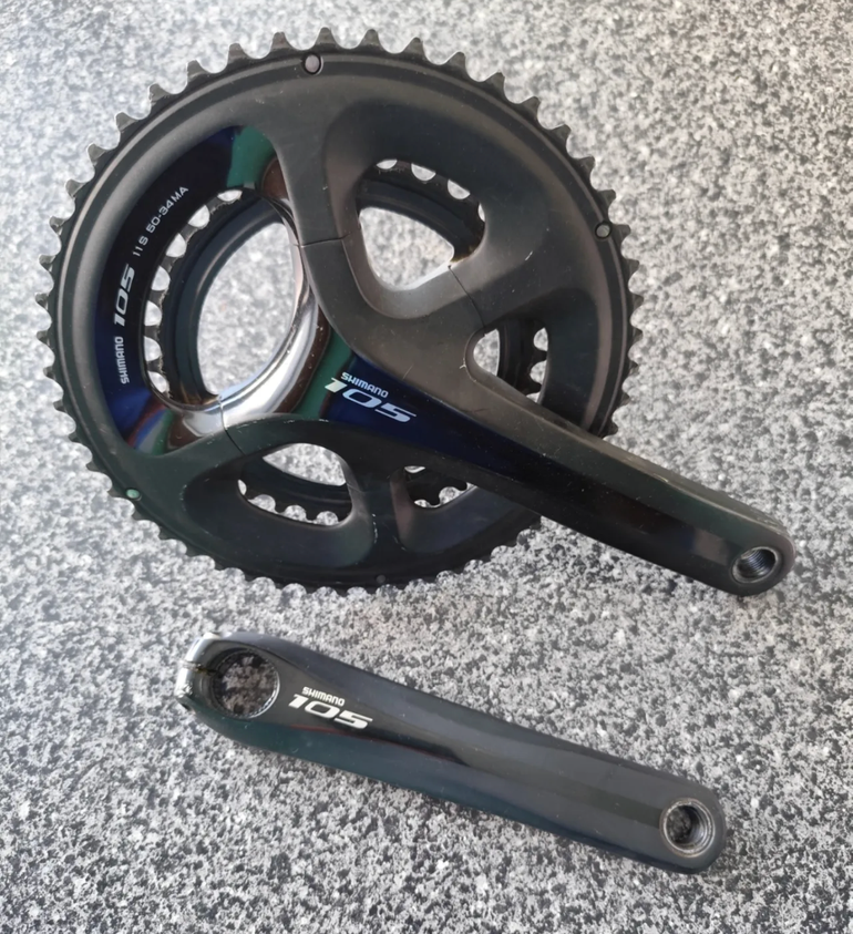Used Shimano 105 Compact Crankset 50/34T bike — image 1 of 3