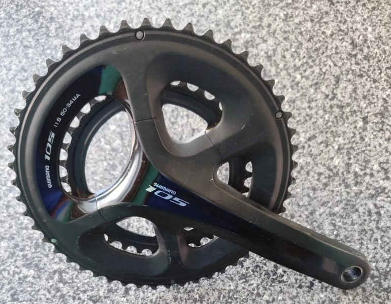Used Shimano 105 Compact Crankset 50/34T bike — image 2 of 3