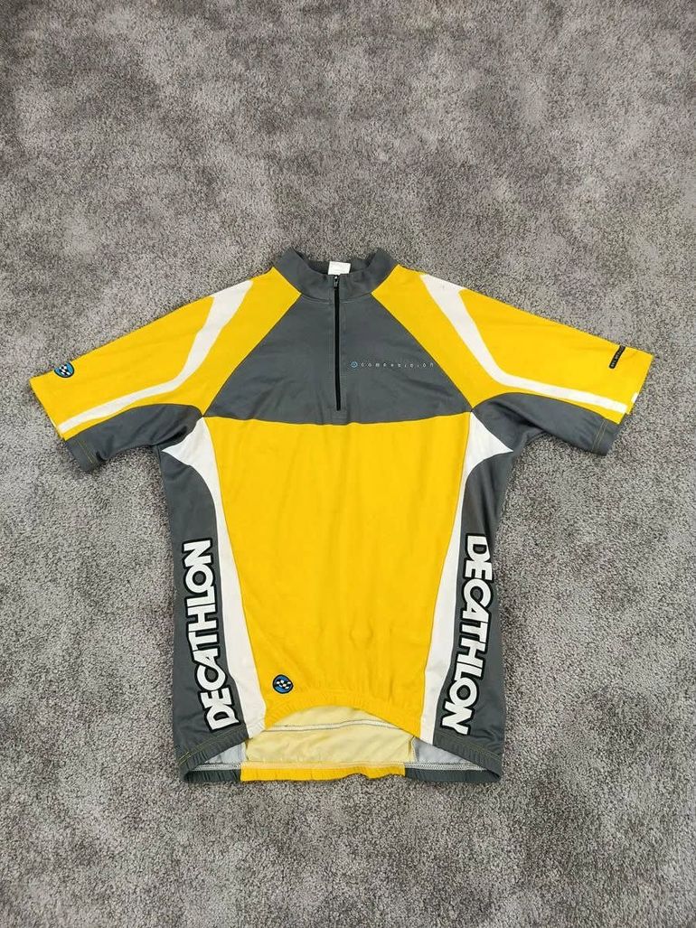 Used Decathlon maillot velo homme taille M - 702101 - jaune vif bike — image 1 of 6