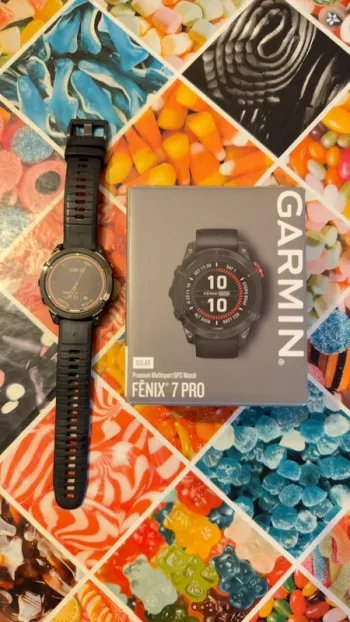 Used Garmin Fenix 7 Pro Solar bike
