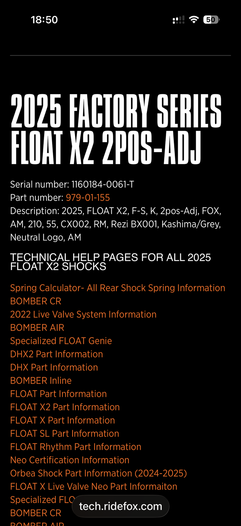 Used Fox Float X2 Shock 2025 bike — image 9 of 9