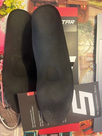 Used solestar BLK carbon insole bike