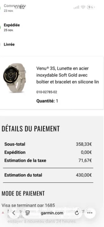 Použité Garmin Venu 3S bike — obrázek 7 z 7