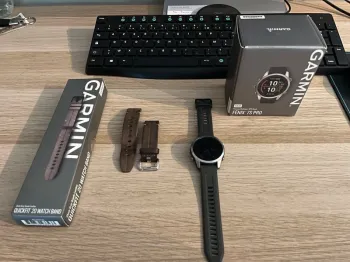 Použité Garmin Fenix 7s pro solar bike
