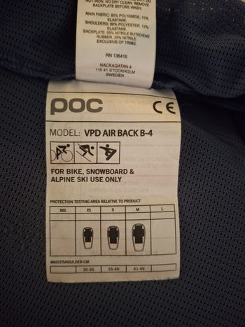 Brugt POC VPD Air Vest bike — billede 4 af 4