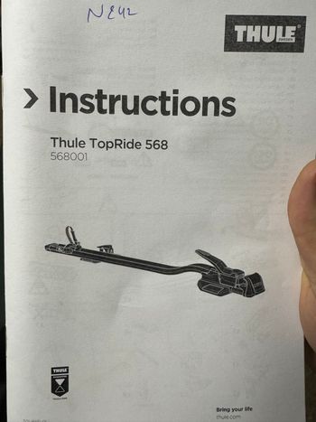 Used Thule TopRide Roof Bike Rack bike