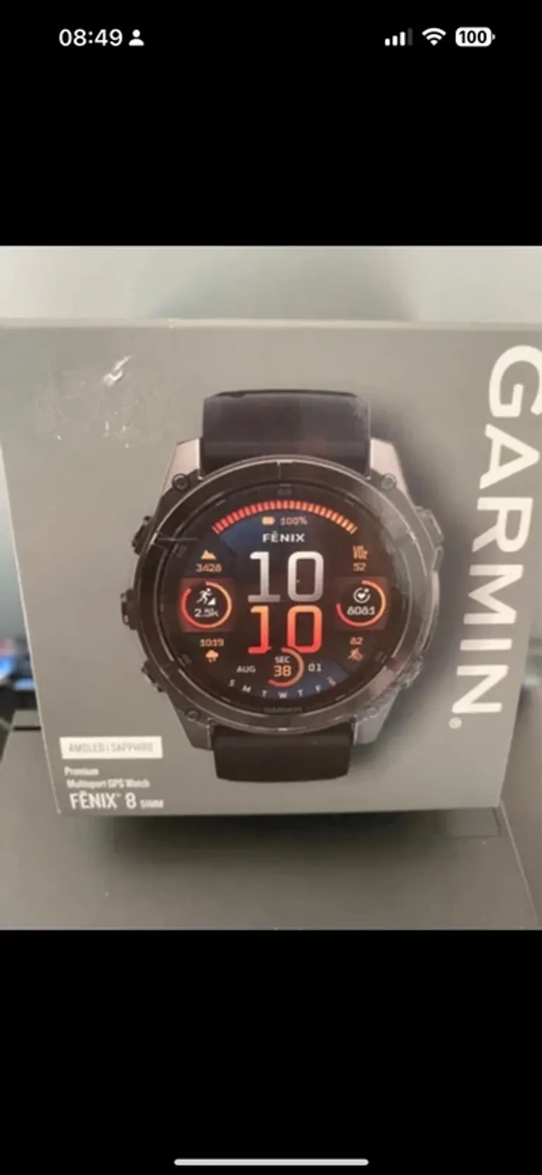 Used Garmin Fenix 8 Sapphire 51mm bike — image 1 of 2