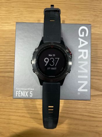 Used Garmin Fenix 5 GPS Watch bike