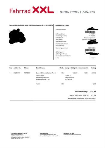 Gebrauchtes Qeridoo Qubee XL Cargo Trailer 2025 bike — Bild 6 von 6