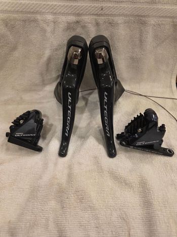 Used Shimano Ultegra Disc Brake Levers and Calipers bike