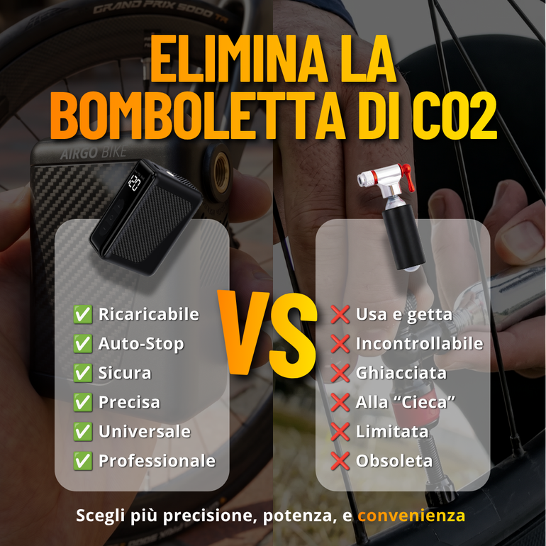 Použité AirgoBike Mini Pompa Elettrica Tascabile Compressore per Bici, Auto, Moto FINO A 9 BAR (120psi) bike — obrázek 8 z 14