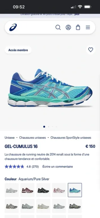 Asics Baskets bike d'occasion — image 4 sur 4