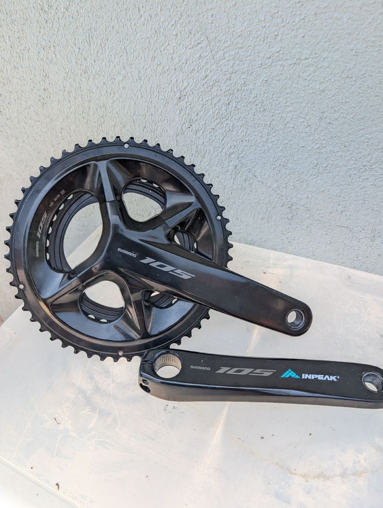 Used Shimano 105 Inpeak Power Meter Crankset 12-speed bike — image 2 of 4