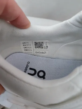 Used White ON running shoes 37.5 bike — image 5 of 5