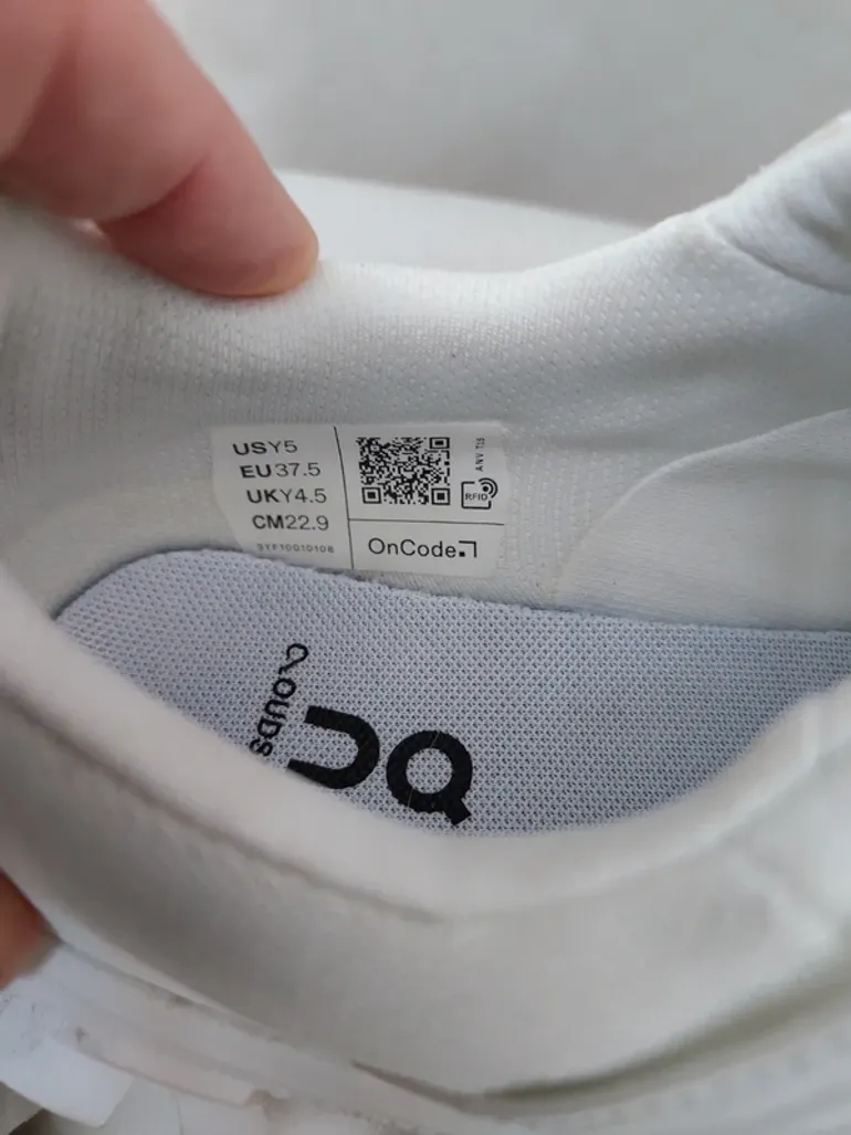 Used White ON running shoes 37.5 bike — image 5 of 5