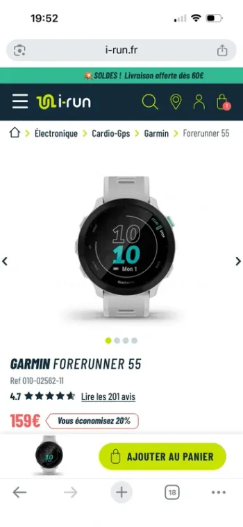 Gebrauchtes Garmin Forerunner 55 bike — Bild 3 von 3