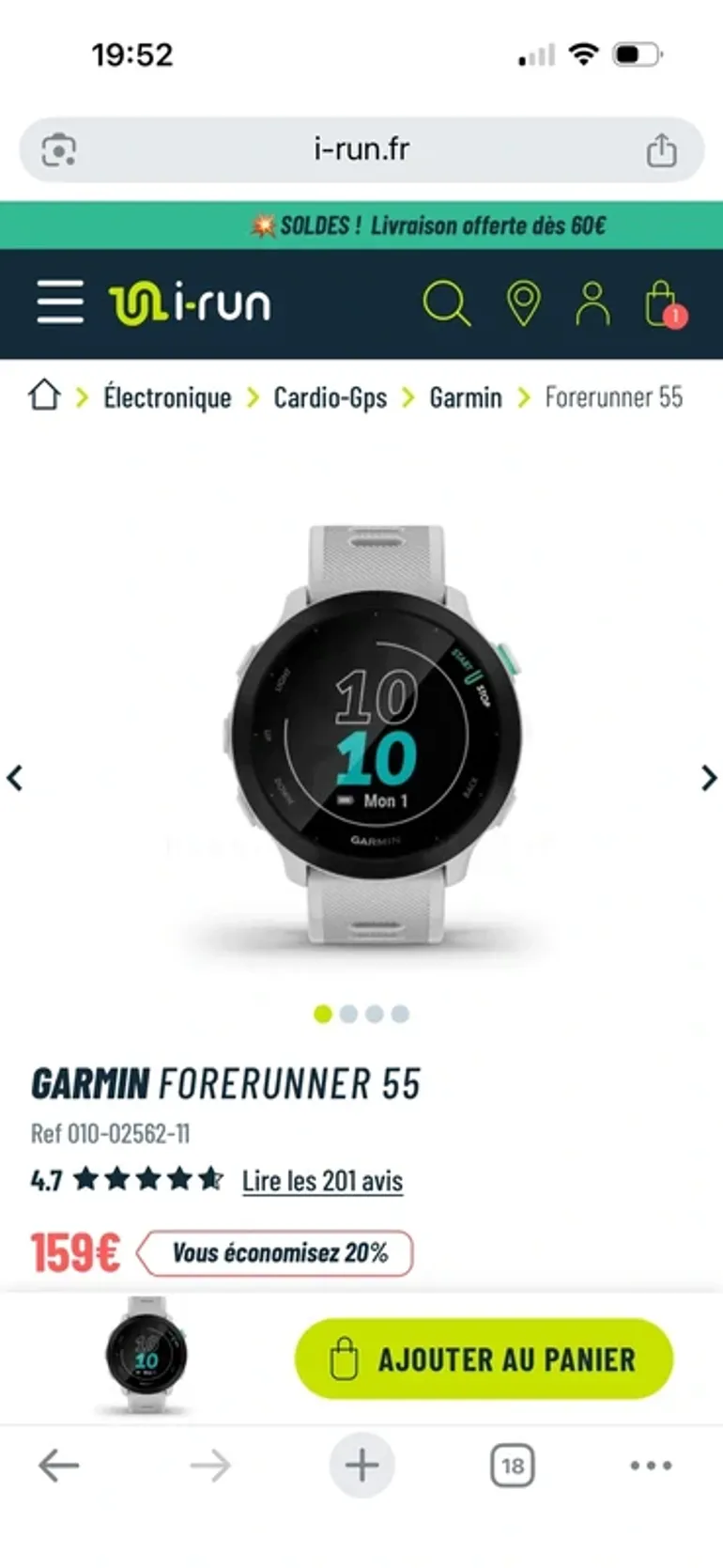 Gebrauchtes Garmin Forerunner 55 bike — Bild 3 von 3