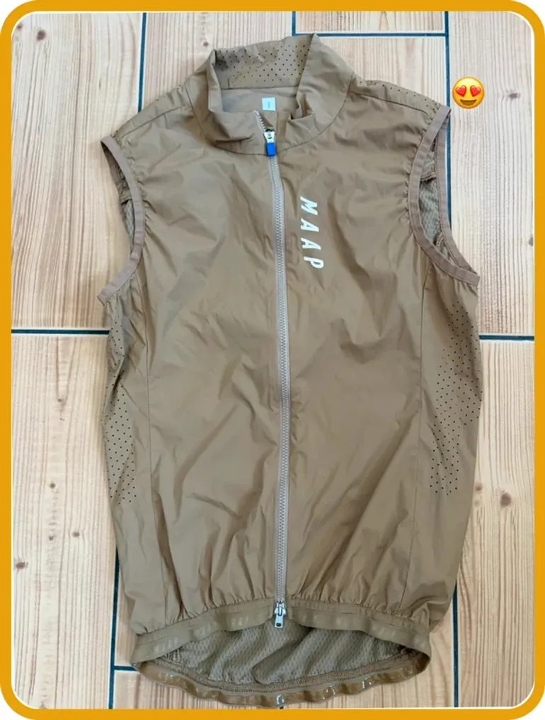 Used MAAP cycling vest khaki XS bike — image 1 of 11