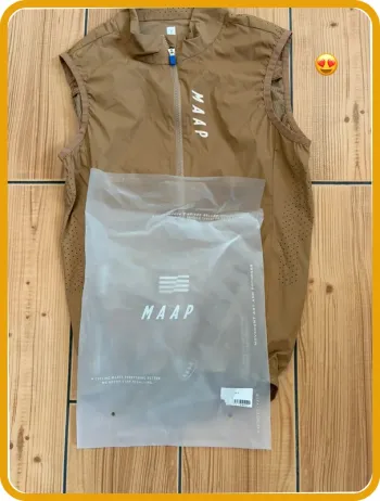 Used MAAP cycling vest khaki XS bike — image 2 of 11