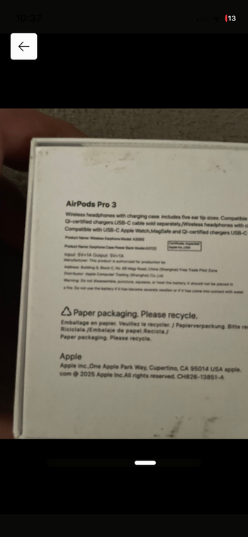 Used apple AirPods Pro 3 2025 bike — image 3 of 5