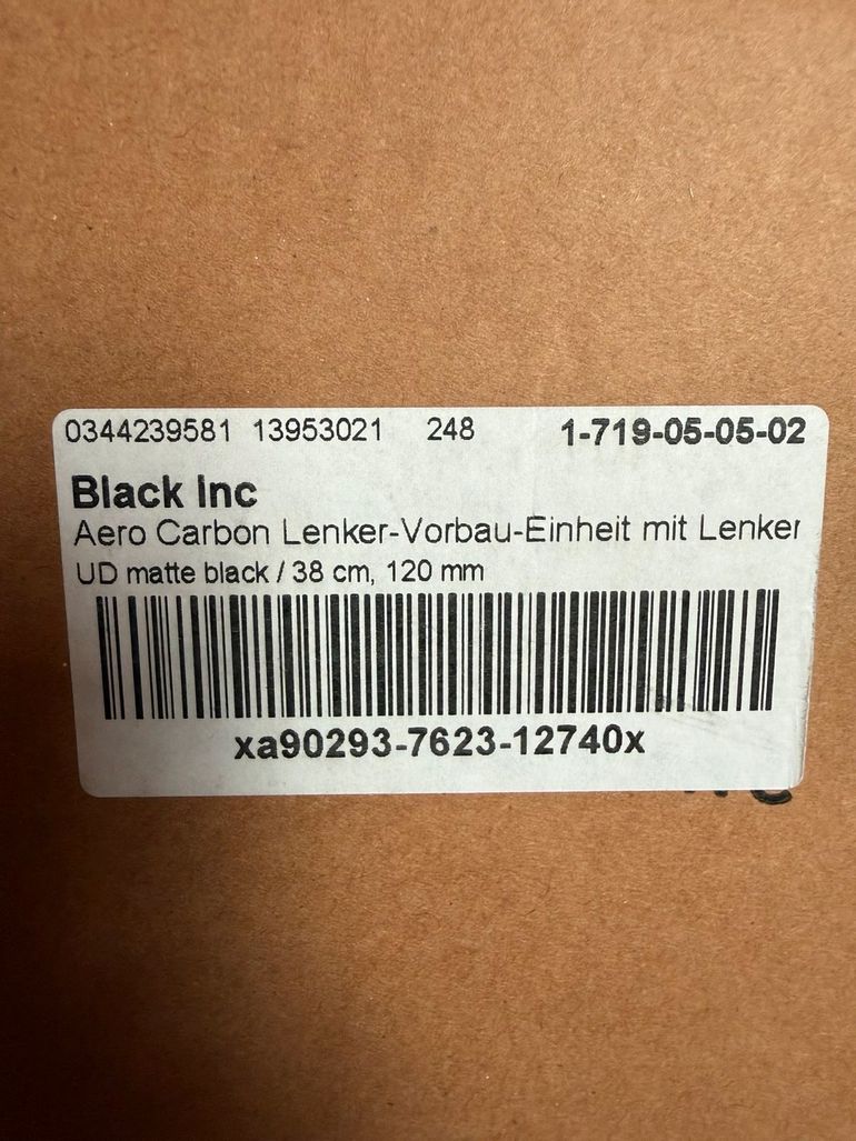 Gebrauchtes Black Inc Aero Carbon Lenker-Vorbau-Einheit 2024 bike — Bild 6 von 6