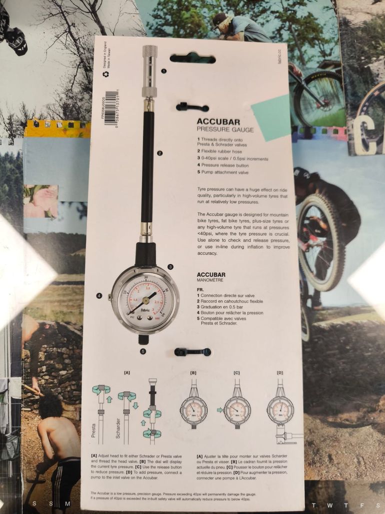 Used Fabric Accubar Pressure Gauge bike — image 2 of 2