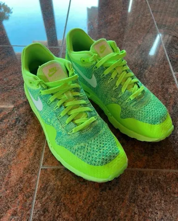 Gebrauchtes Nike Air Max 1 Ultra Flyknit Voltage Green bike — Bild 2 von 5