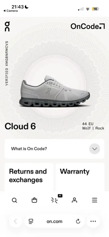 Gebrauchtes On Running CLOUD 6 bike — Bild 9 von 9