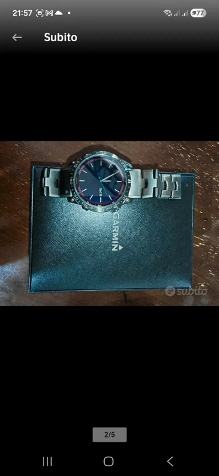 Used Garmin fenix 7x solar saphire titanium bike — image 4 of 4