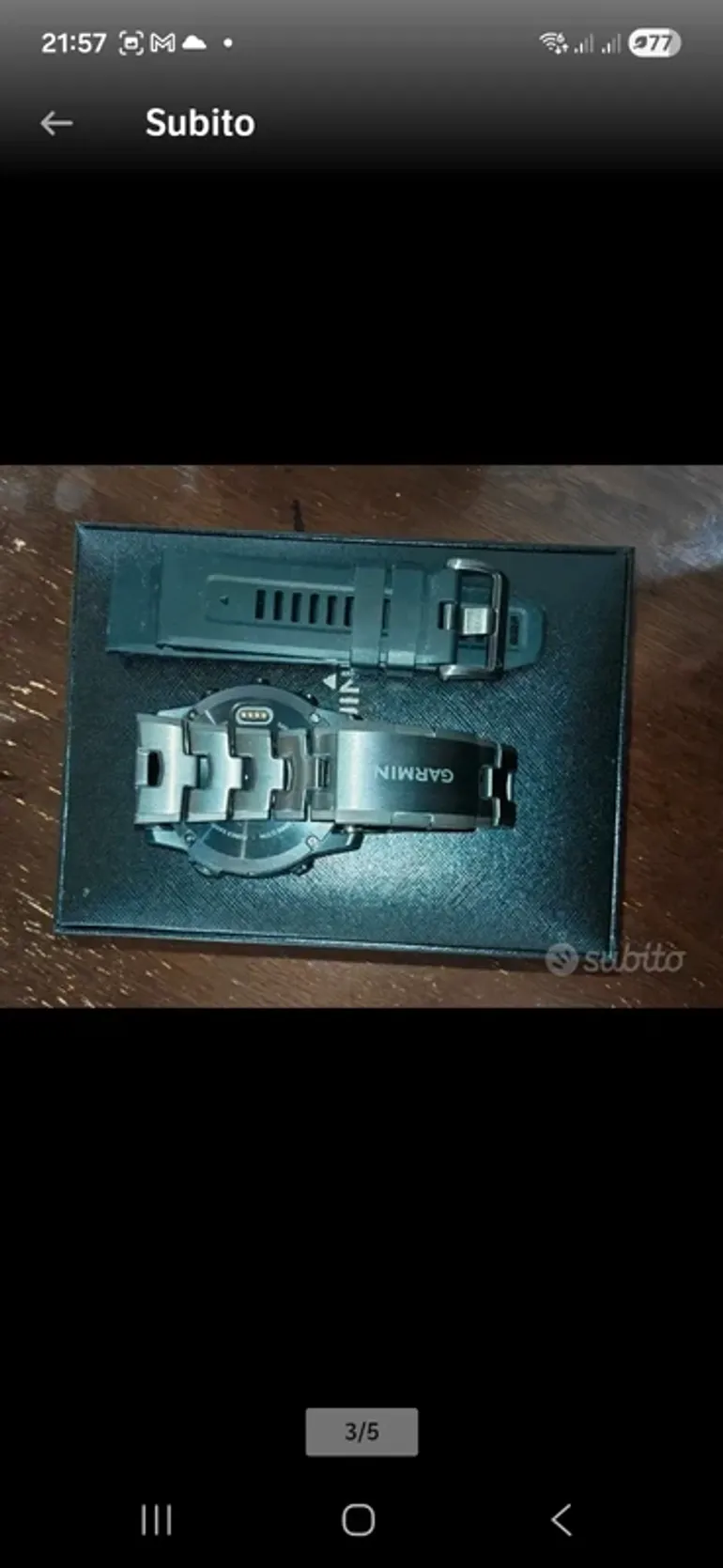 Used Garmin fenix 7x solar saphire titanium bike — image 3 of 4