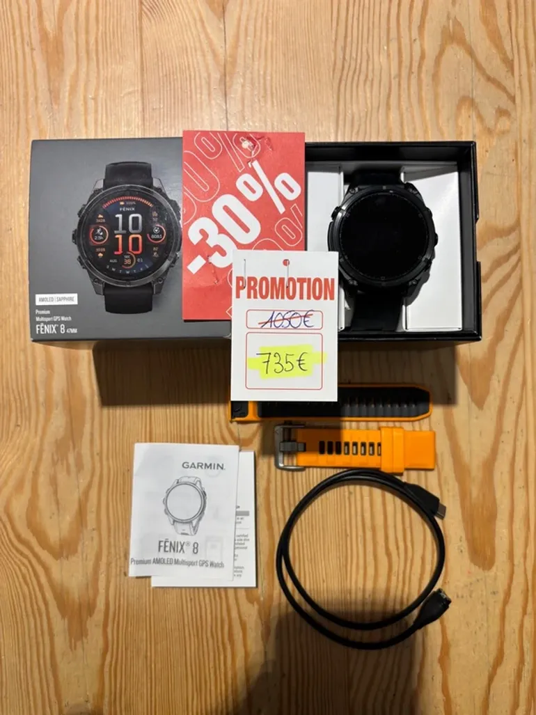 Used Garmin Fenix 8 AMOLED 47mm bike — image 1 of 5