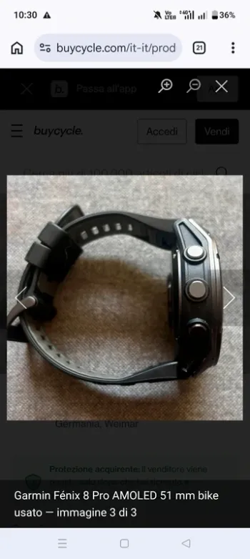 Used Garmin Fenix 8 pro amoled bike — image 3 of 3
