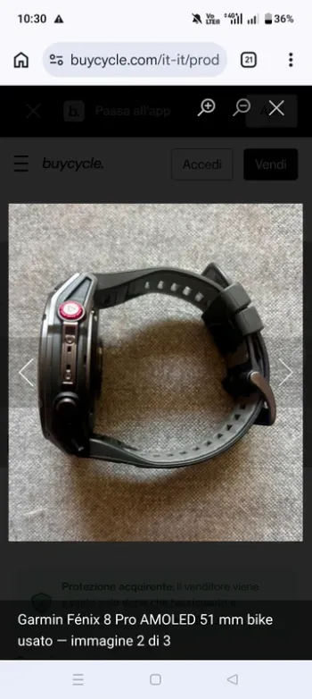 Used Garmin Fenix 8 pro amoled bike — image 2 of 3
