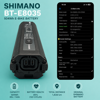 Used Shimano BT-E8035 504Wh E-Bike Battery bike — image 3 of 3
