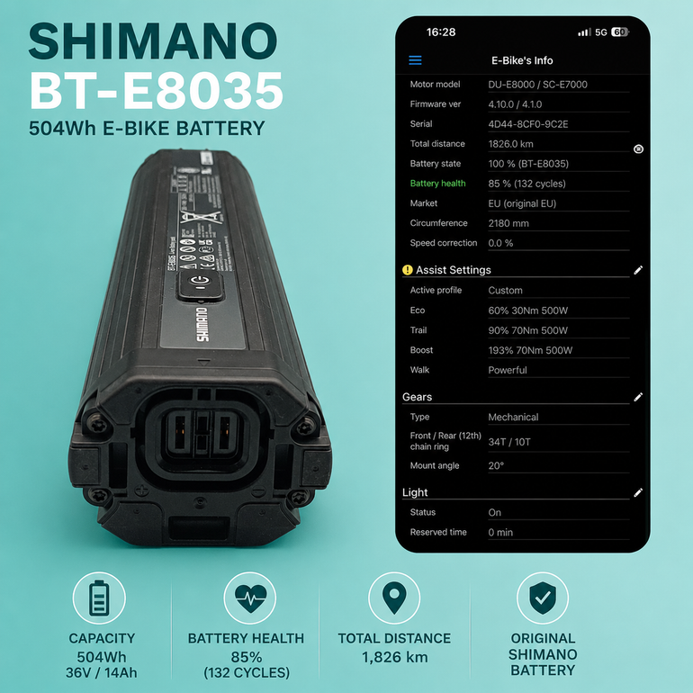 Used Shimano BT-E8035 504Wh E-Bike Battery bike — image 3 of 3