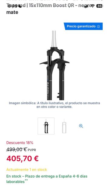 Tweedehands Sr Suntour Raidon 34 Boost Fork 2025 bike — afbeelding 5 van 5