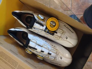 Gaerne G-Chrono+ 43.5 Speedplay Carbon White 2025 Cycling Shoes d'occasion