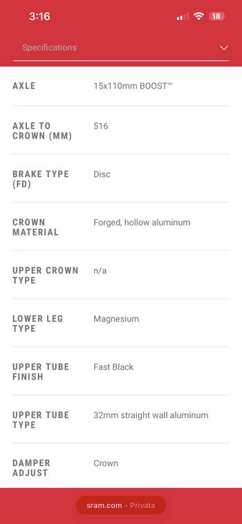 RockShox SID Ultimate Brain 110mm Fork 2025 bike d'occasion — image 6 sur 8