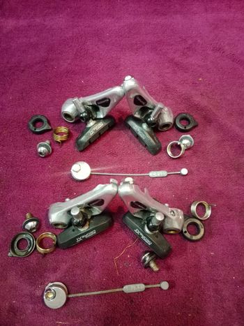 Set freni cantilever Shimano XT BR-M734 e pattini mtb, mountain bike bike d'occasion