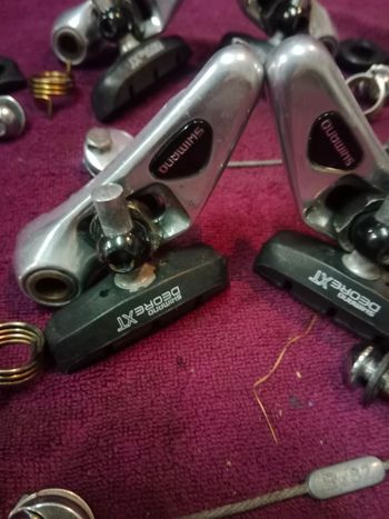 Set freni cantilever Shimano XT BR-M734 e pattini mtb, mountain bike bike d'occasion — image 5 sur 10