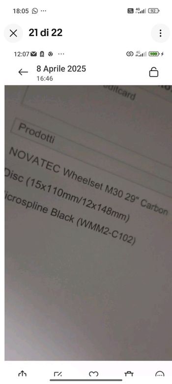 Novatec M30 29 Boost MTB Carbon Wheels bike d'occasion — image 3 sur 11