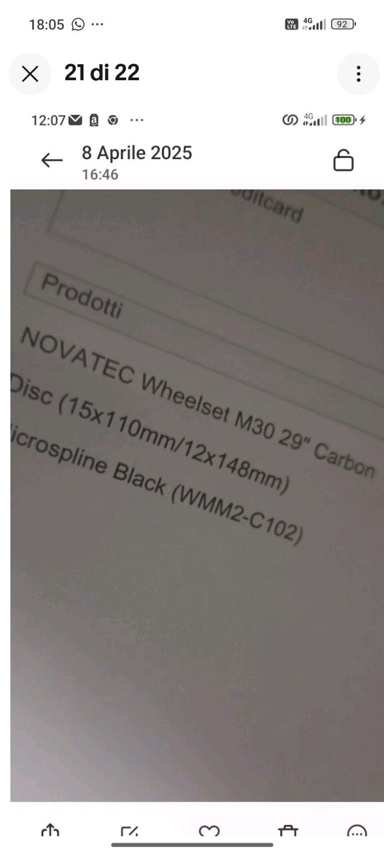 Novatec M30 29 Boost MTB Carbon Wheels bike d'occasion — image 3 sur 11