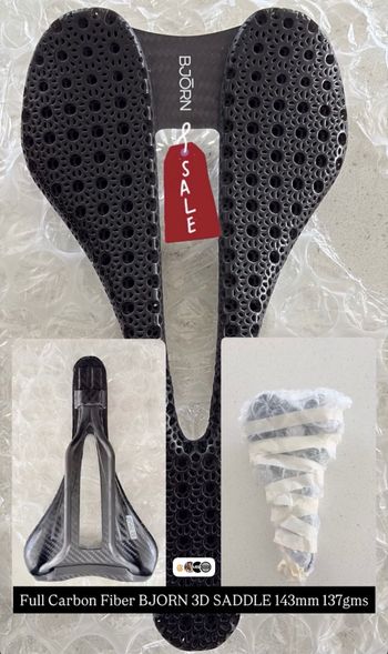 Used bjorn Carbon Fiber Bicycle Saddle Setka Seat 143mm 2024 bike
