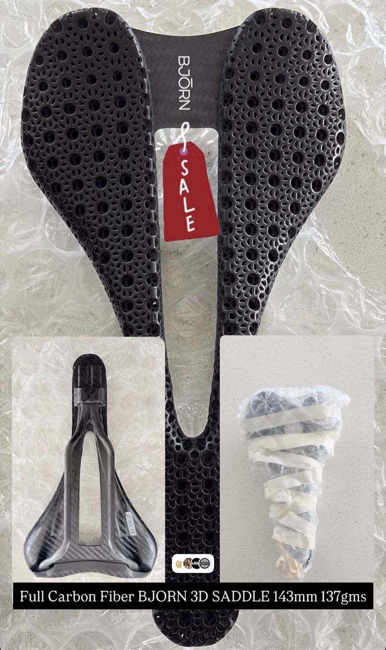 Used bjorn Carbon Fiber Bicycle Saddle Setka Seat 143mm 2024 bike — image 1 of 6