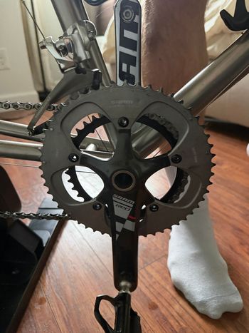 Used Sram Red Carbon 10 Speed GXP Crankset 172.5 53/39 130BCD bike