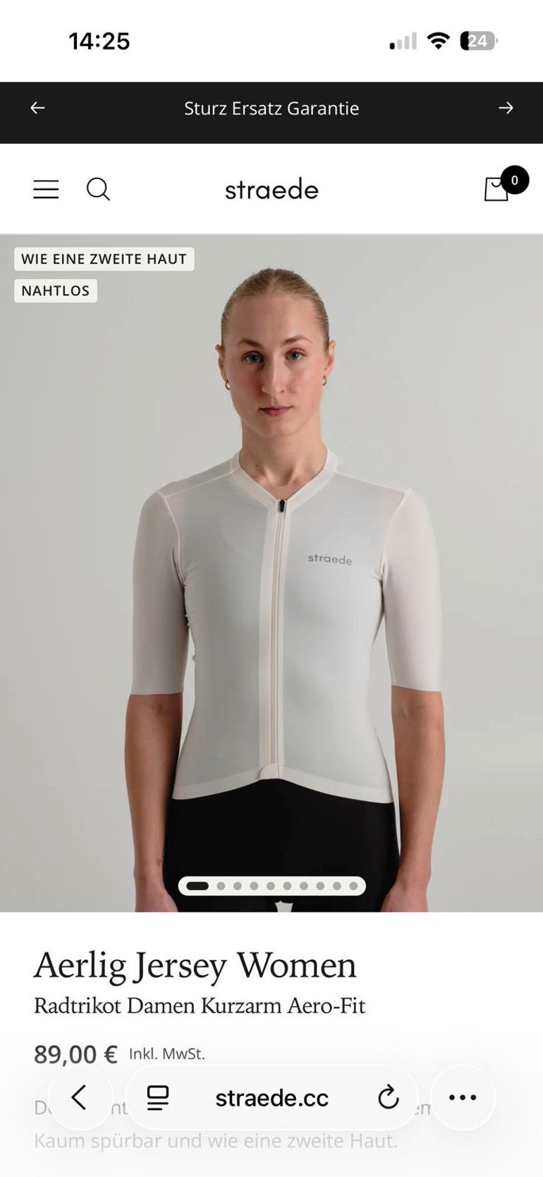 Used Straede Aerlig Jersey Women Kurzarm Champagne 2026 bike — image 3 of 6