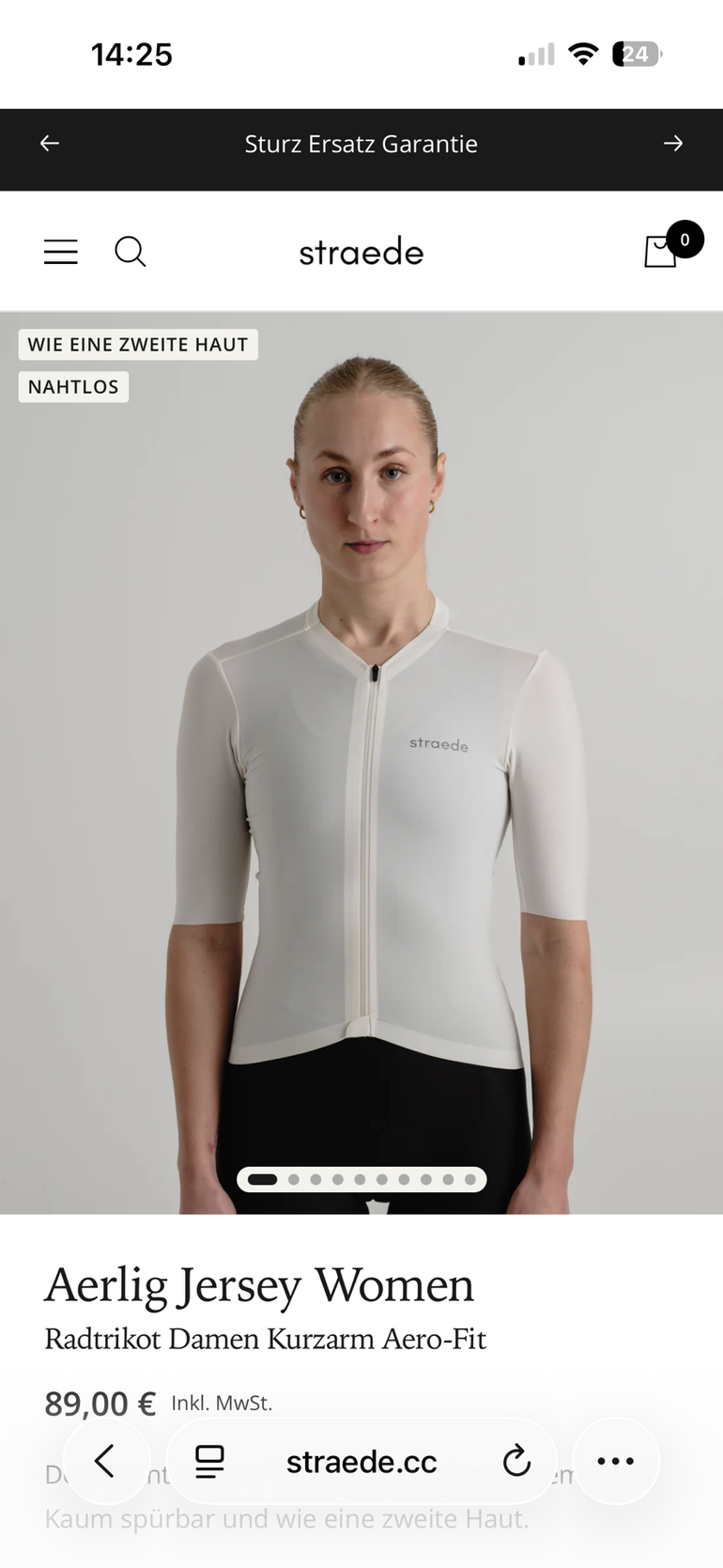 Used Straede Aerlig Jersey Women Kurzarm Champagne 2026 bike — image 6 of 6