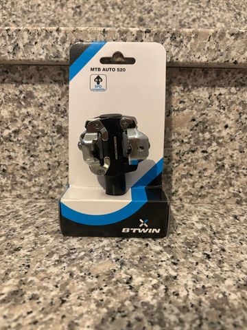 Used Rockrider MTB Pedals with Bindings 2024 Drivetrain & Pedals